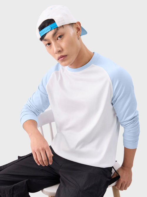 The Souled Store Official Tss Originals White Melange Men Full Sleeve  T-Shirt