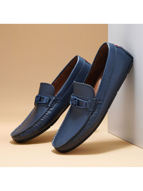 POLO MERREN Men Navy Blue Loafers