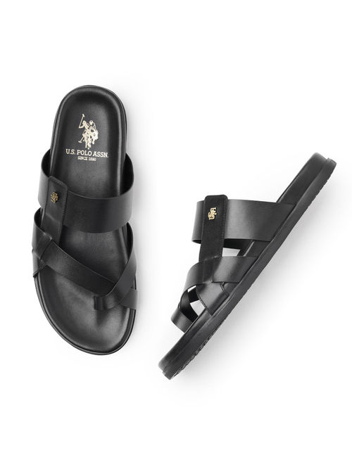 Buy POLO Men Iker Black Flat Sandals Online