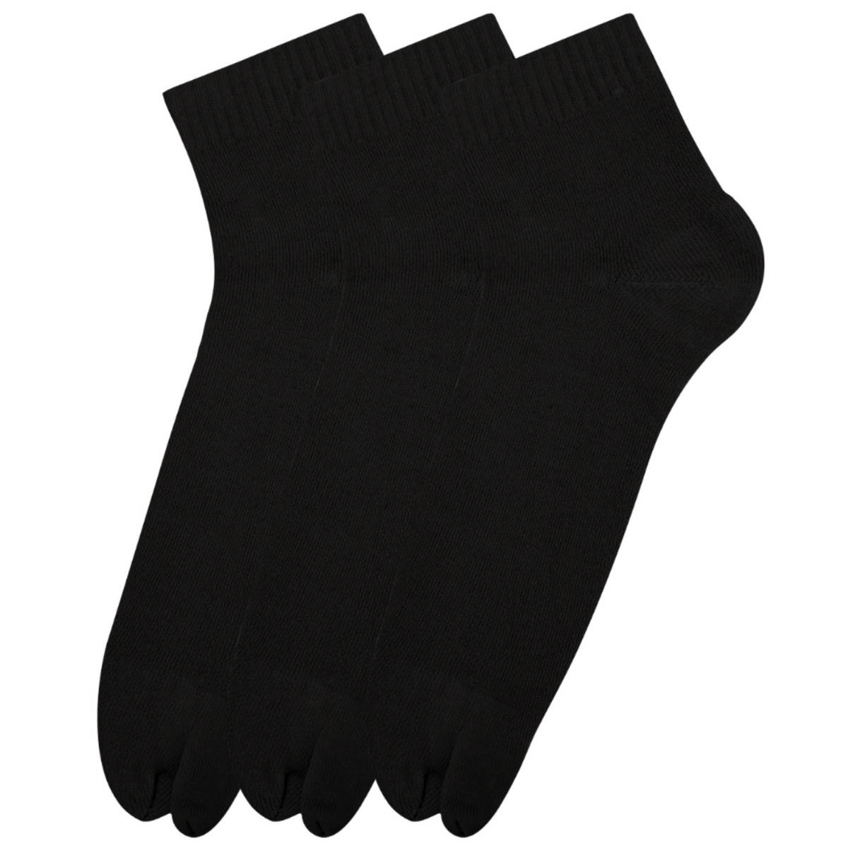 NEXT2SKIN Womens Terry Thumb Socks - Pack of 3 (Black)