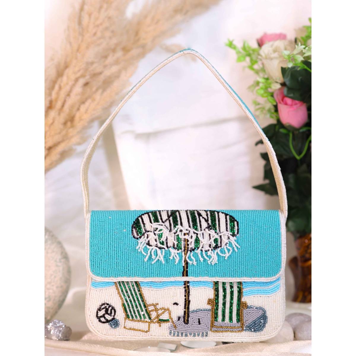 SWISNI Women Blue Western Bedded Mini Bag