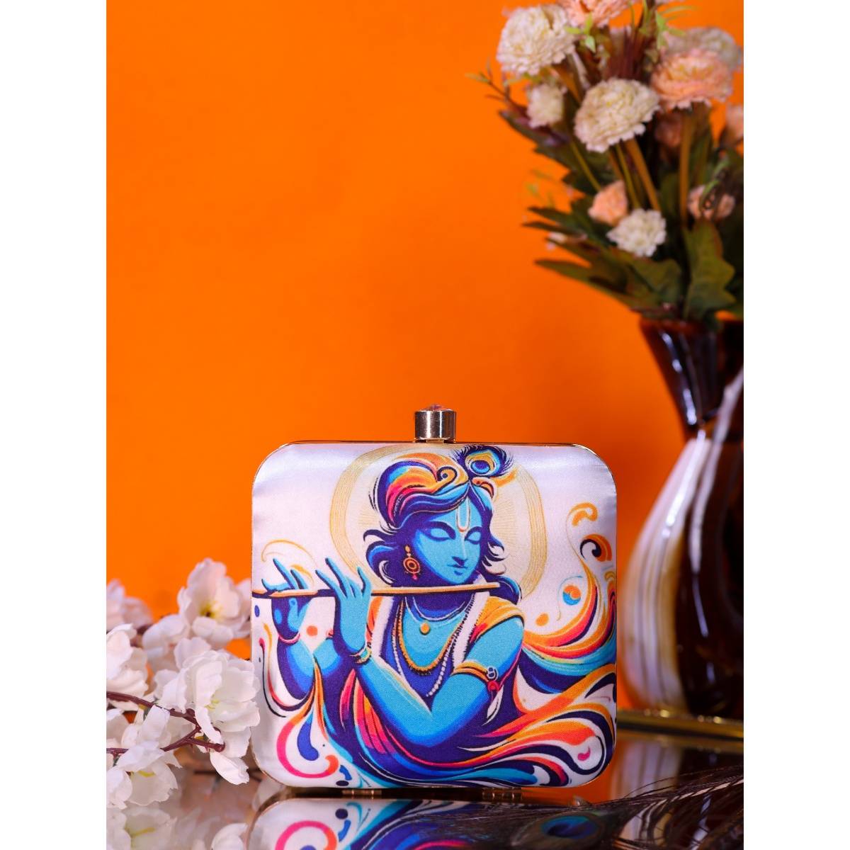 SWISNI Women Multi-Color Digital Printed Clutch