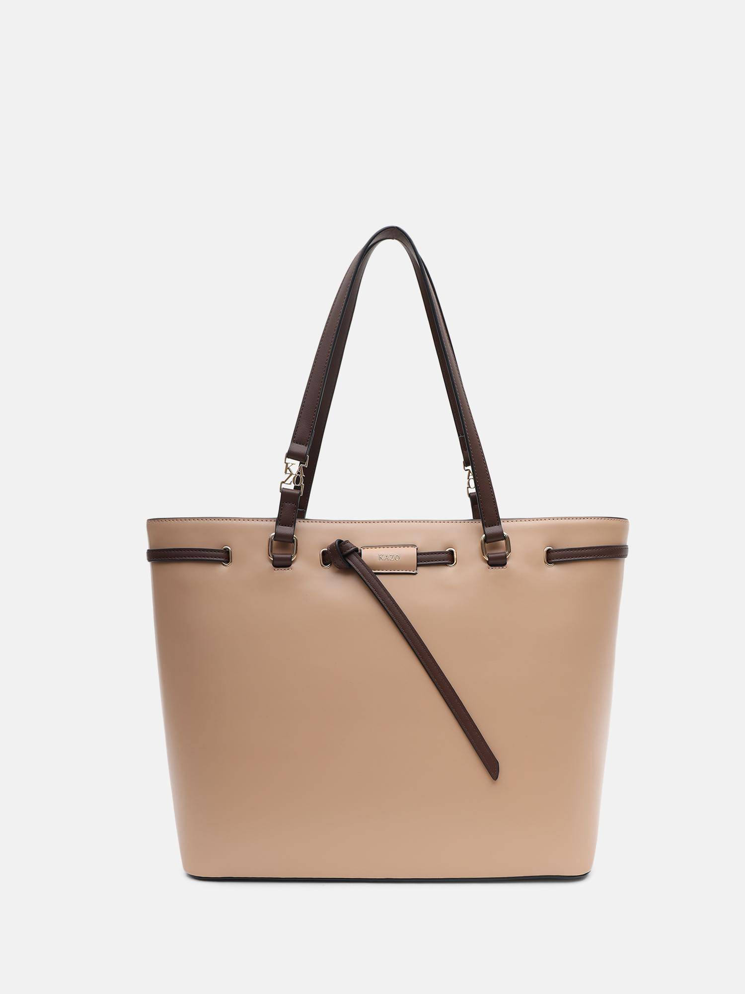 Kazo Beige Marvin Tote Bag (L)