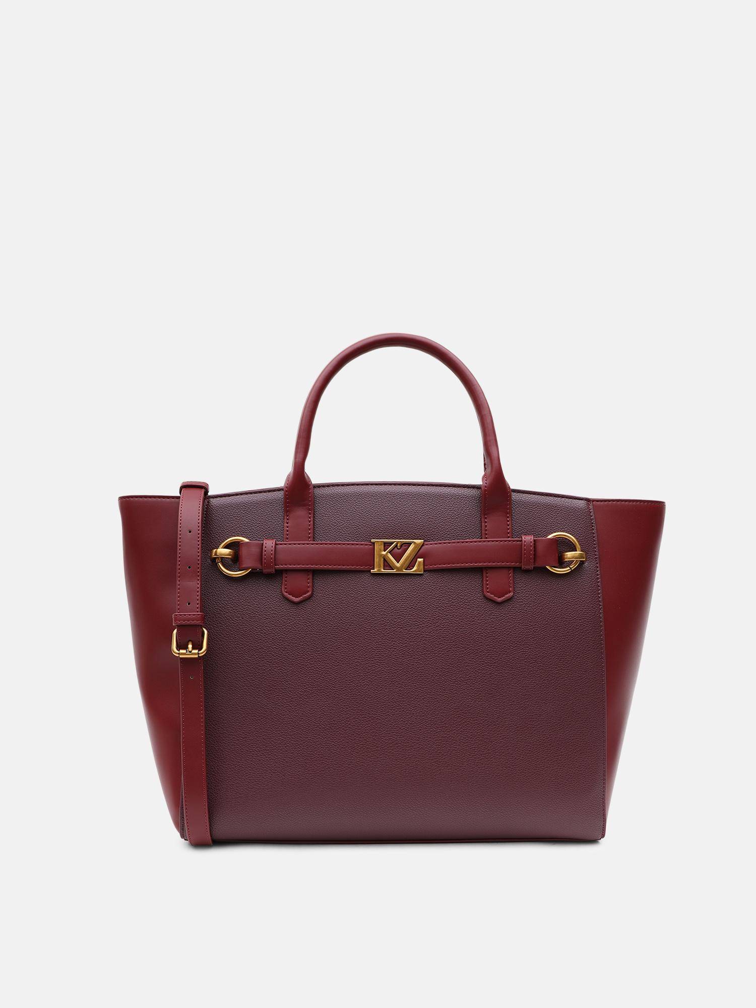 Kazo Maroon Eris Tote Bag with Detachable Strap (L)