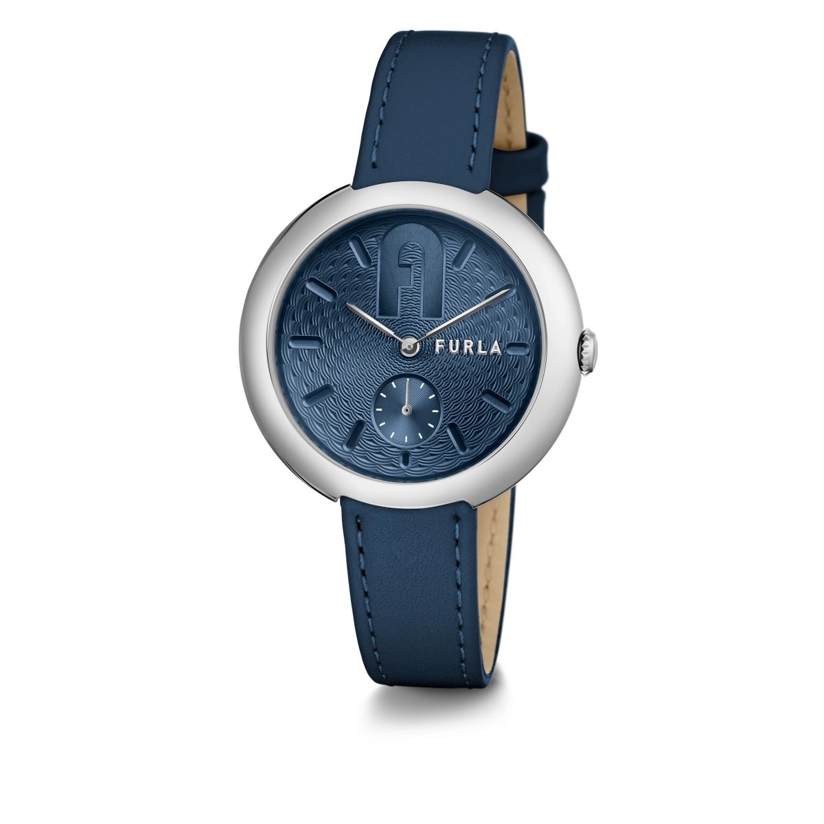Furla Blue Leather Dress Watch