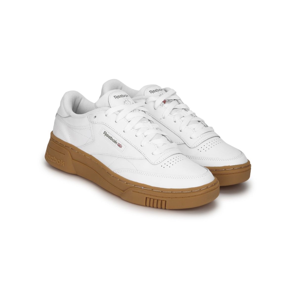 Reebok Classics CLUB C STACKED White Casual Sneakers (UK 3.5)