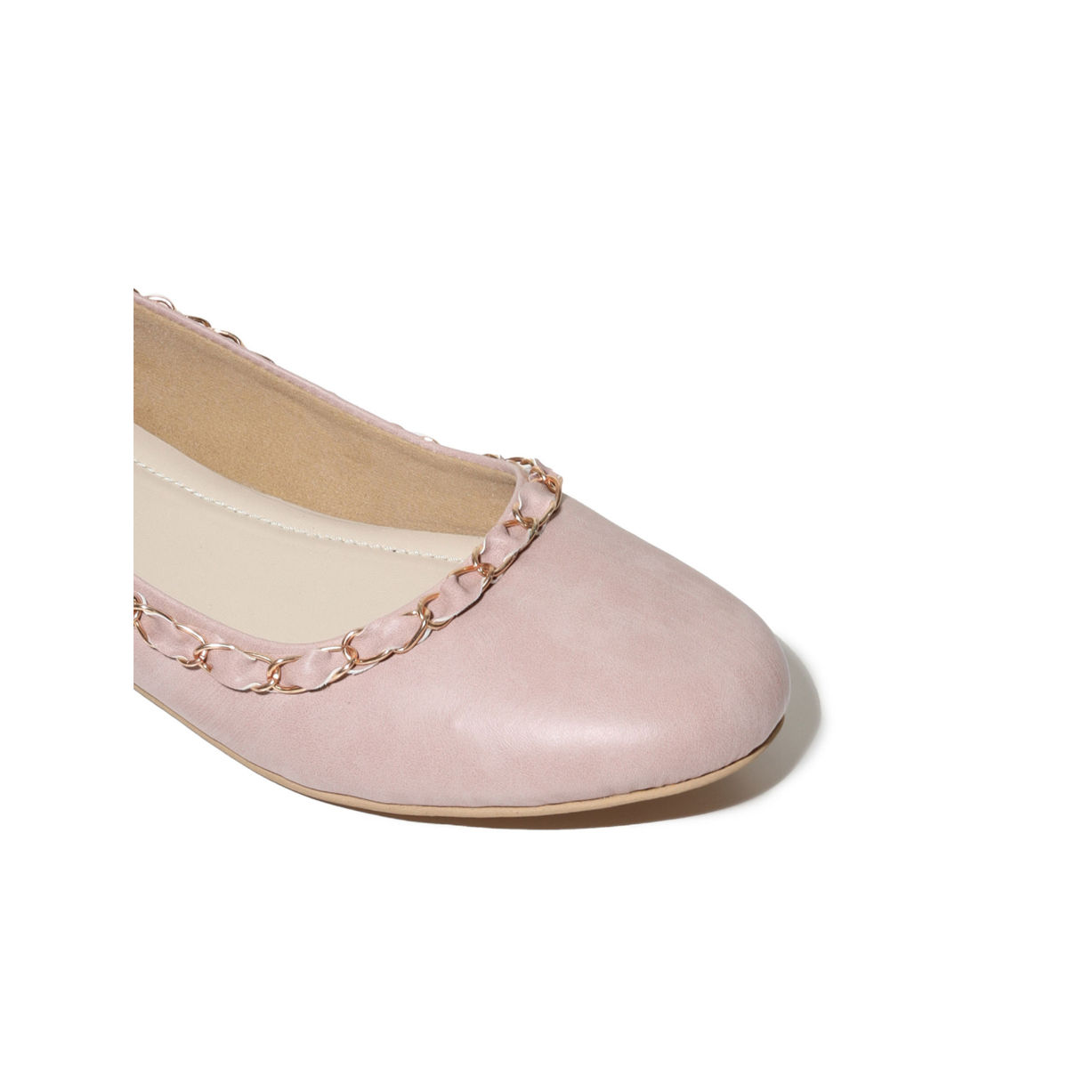 Buy PAIO Solid Peach Ballet Flats Online