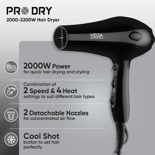 VEGA Professional Pro Dry 2000-2200W Hair Dryer