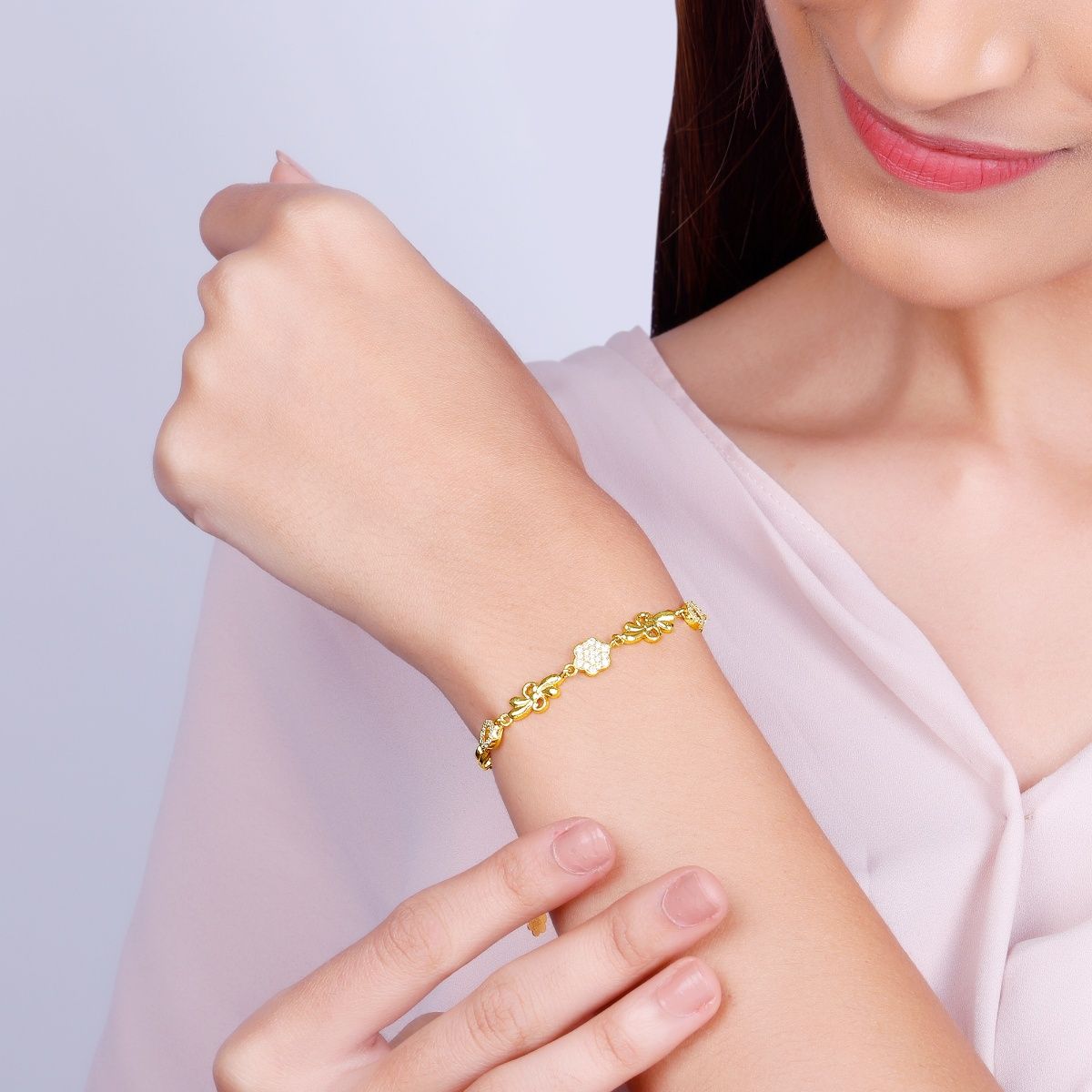 Buy Drops Of Nostalgia 7 Stone Bracelet In Gold Plated 925 Silver from  Shaya by CaratLane