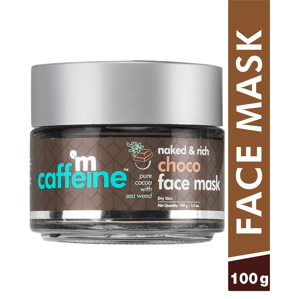 MCaffeine Hydrating Choco Face Mask - Clay Face Pack with Cocoa, Aloe Vera & Seaweed for Dry Skin