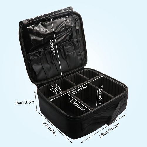 Makeup By Siti Professional Makeup Cosmetics Storage Bag/Pouch with  Adjustable Compartment Rainbow