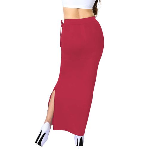 Saree Shapewear in Red with Side Slit In Red