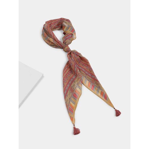 Ritu Kumar Women Peach Vasu K Square Scarf - Main Image