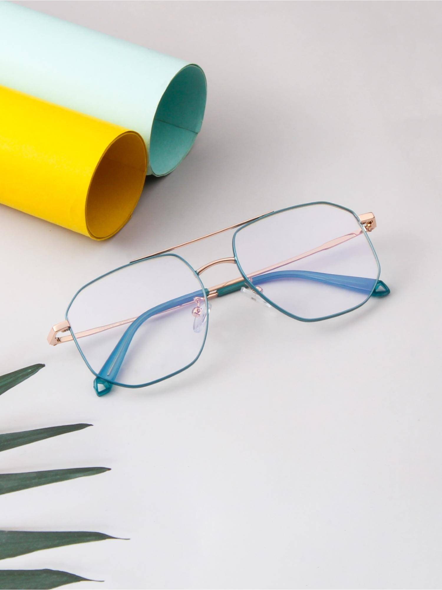TED SMITH Unisex Full Rim Pilot Blue Eyeglass Frame
