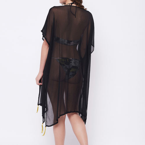 Buy Secrets By ZeroKaata Black Regular Fit Cover Up Dress for Women Online  @ Tata CLiQ