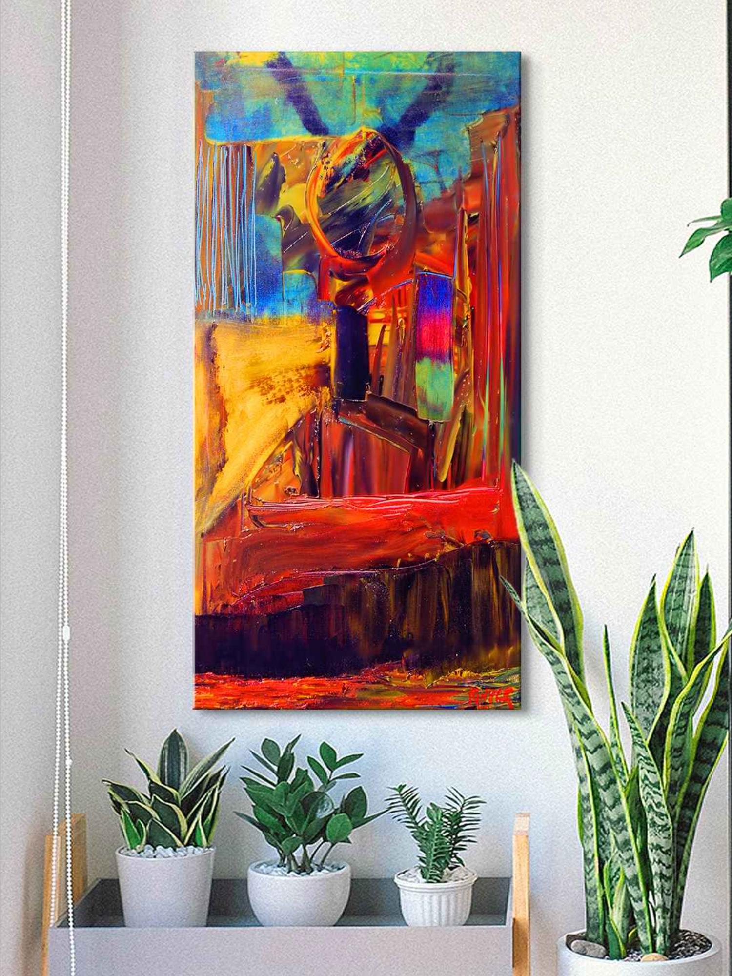 Buy 999Store Multi Color Abstract Art Modern Wall Canvas Painting
