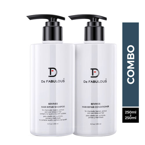 De Fabulous Reviver Repair Shampoo + Conditioner: Buy De Fabulous Reviver Hair Repair Shampoo Online at Price in India | Nykaa