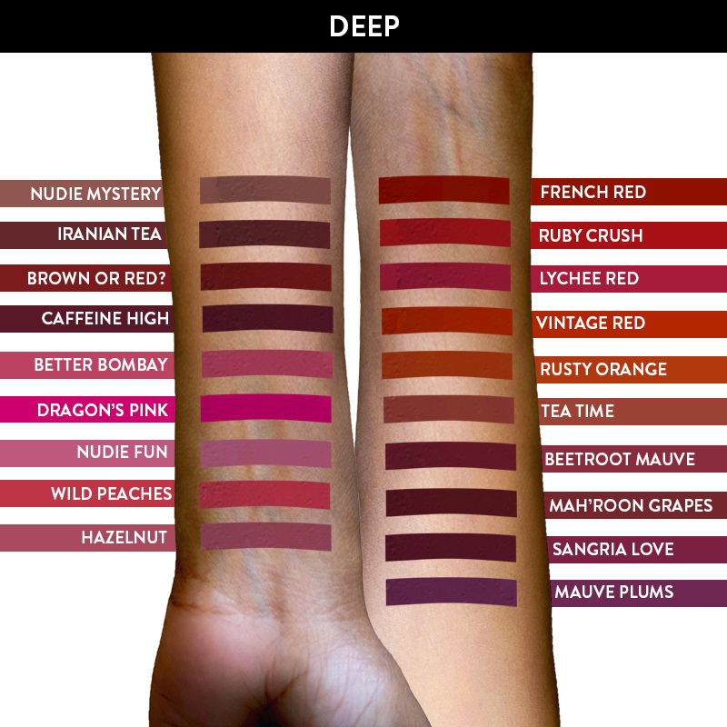 belora cosmetics lipstick swatches