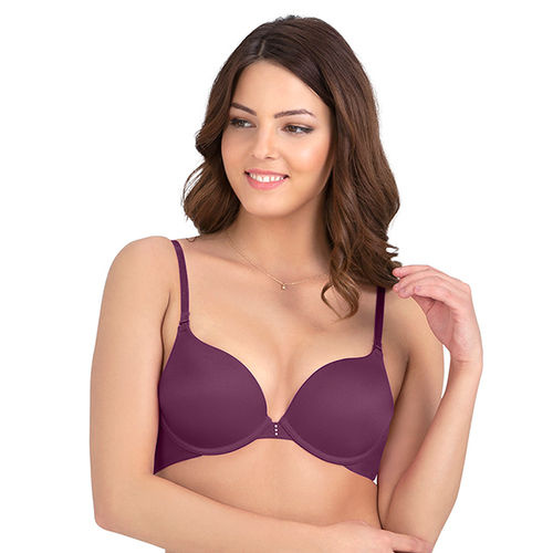Buy Amante Perfect Lift Padded Wired Seamless Bra - Purple Online