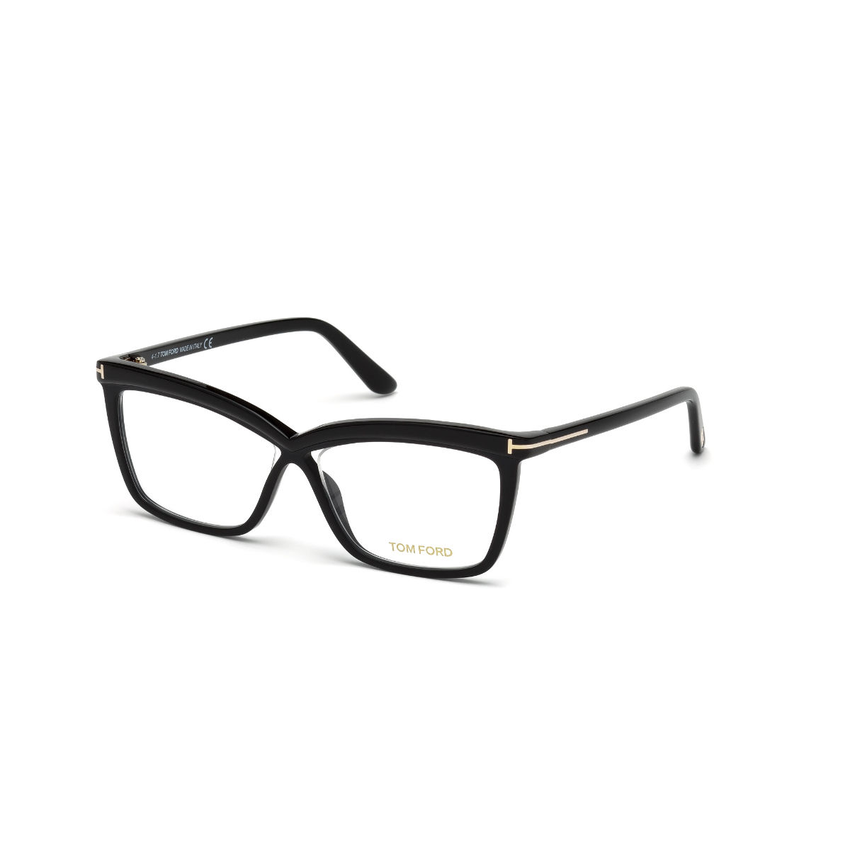 TOM FORD store TF 5405 RECTANGULAR ACETATE EYEGLASS FRAMES 001 BLACK 54-15-140.