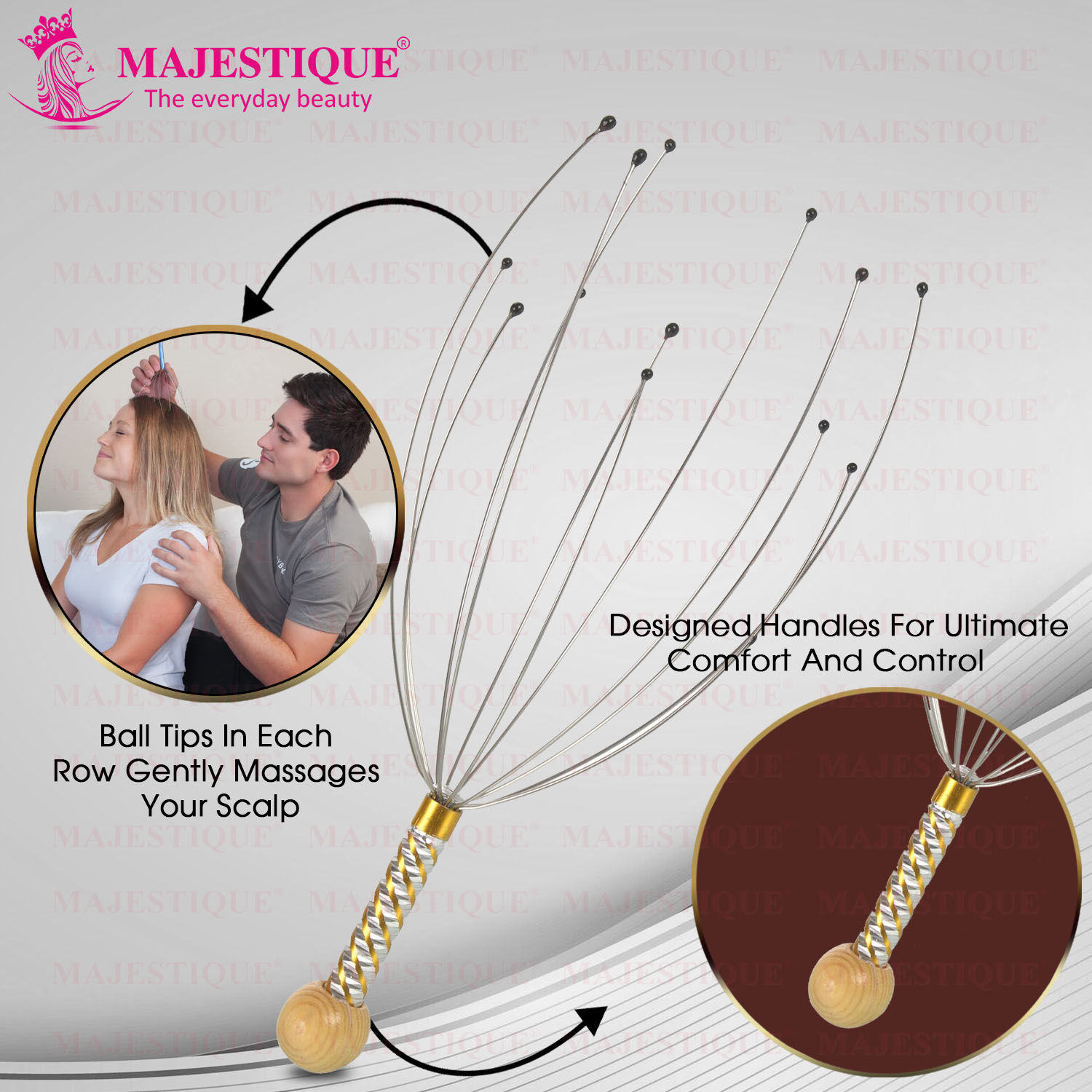 Majestique Scalp Massager for Handheld Head Massage Tingle Stress Relief Color May Vary Buy