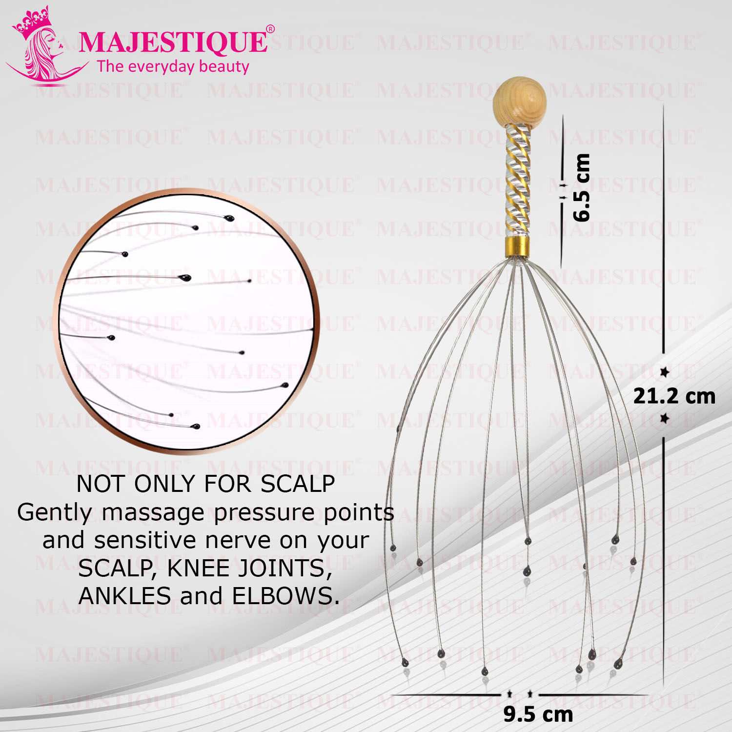 Majestique Scalp Massager for Handheld Head Massage Tingle Stress Relief Color May Vary Buy
