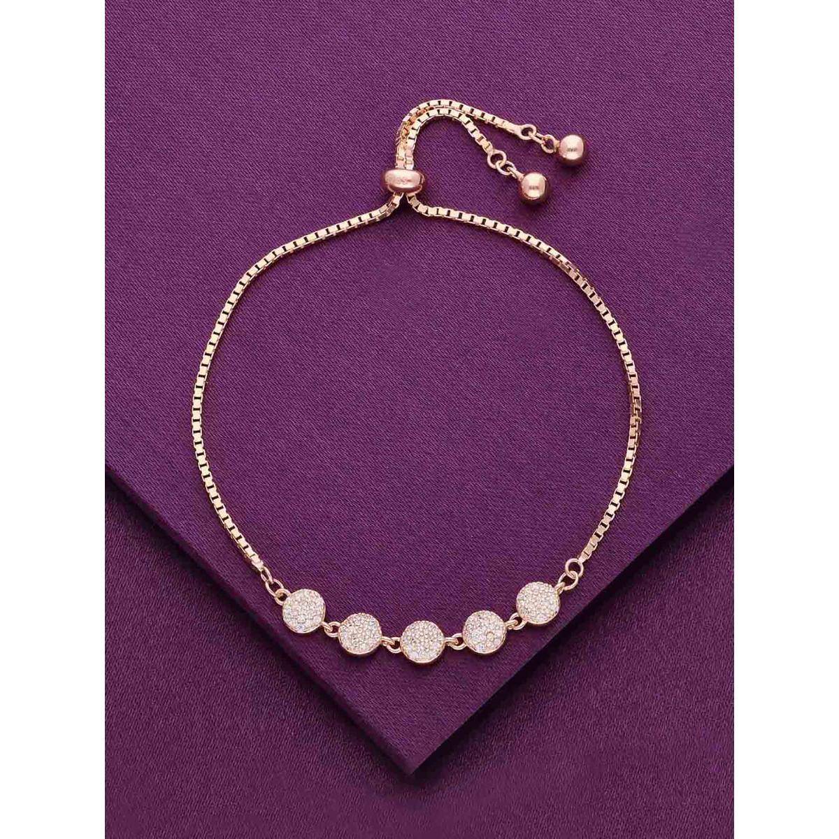Kai Jewel Sterling Silver Rose Gold The Timeless Orbit Adjustable Bracelet