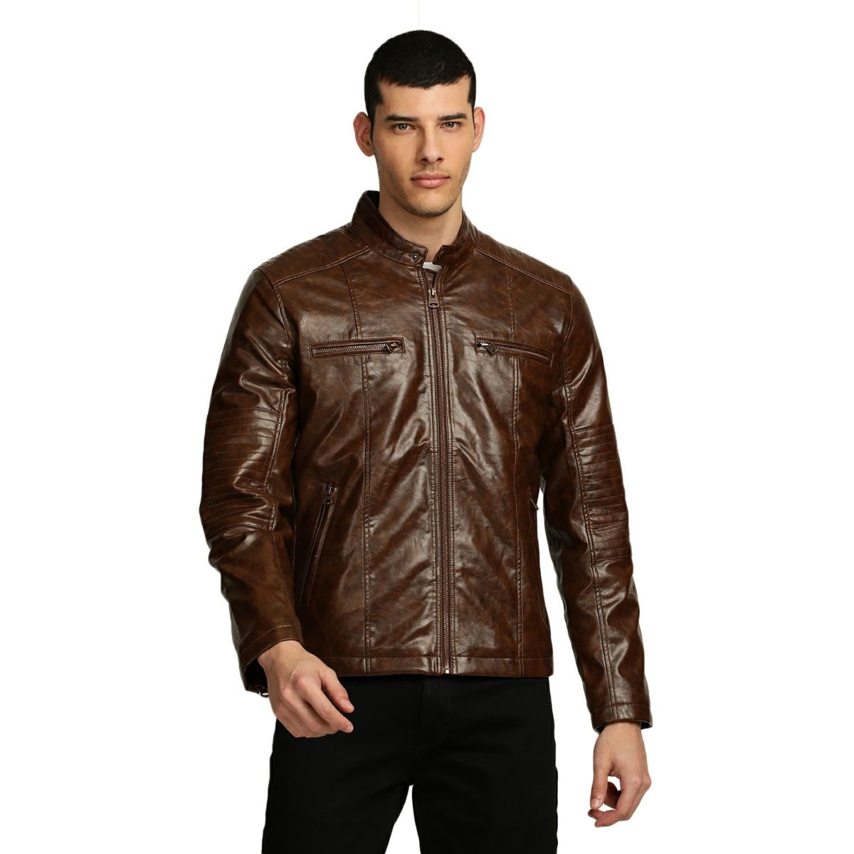 Levi s Mens Band Neck Leather Jacket 2XL Price History