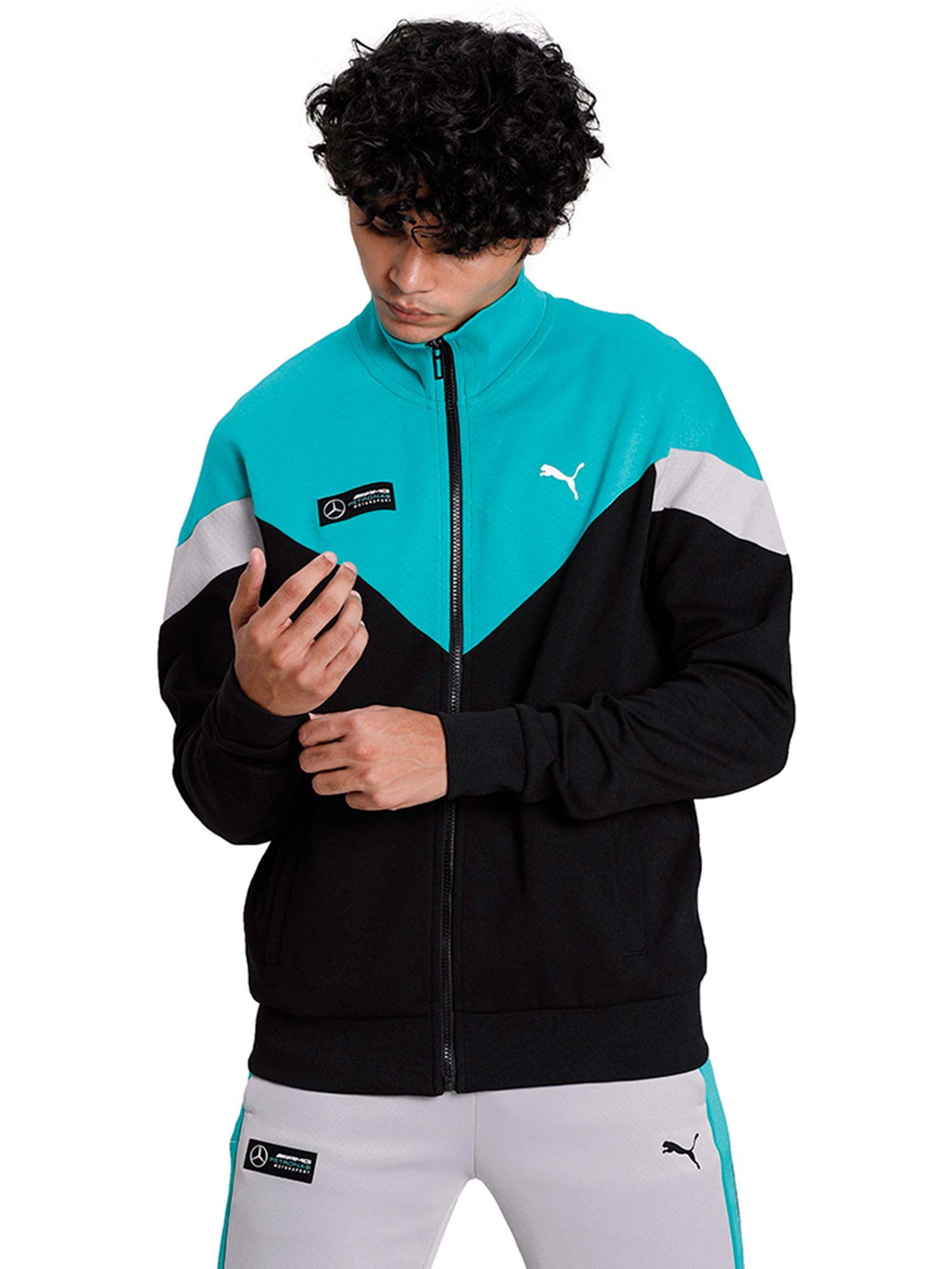 Buy Puma Mercedes AMG Petronas Motorsports Mcs Sweat Jacket Black Online