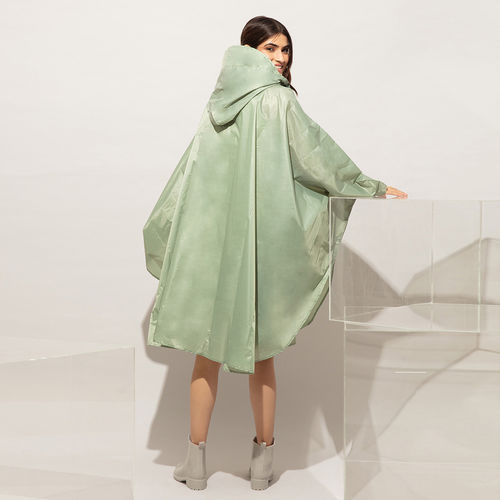 Buy Twenty Dresses by Nykaa Fashion Olive Green Solid Poncho Style