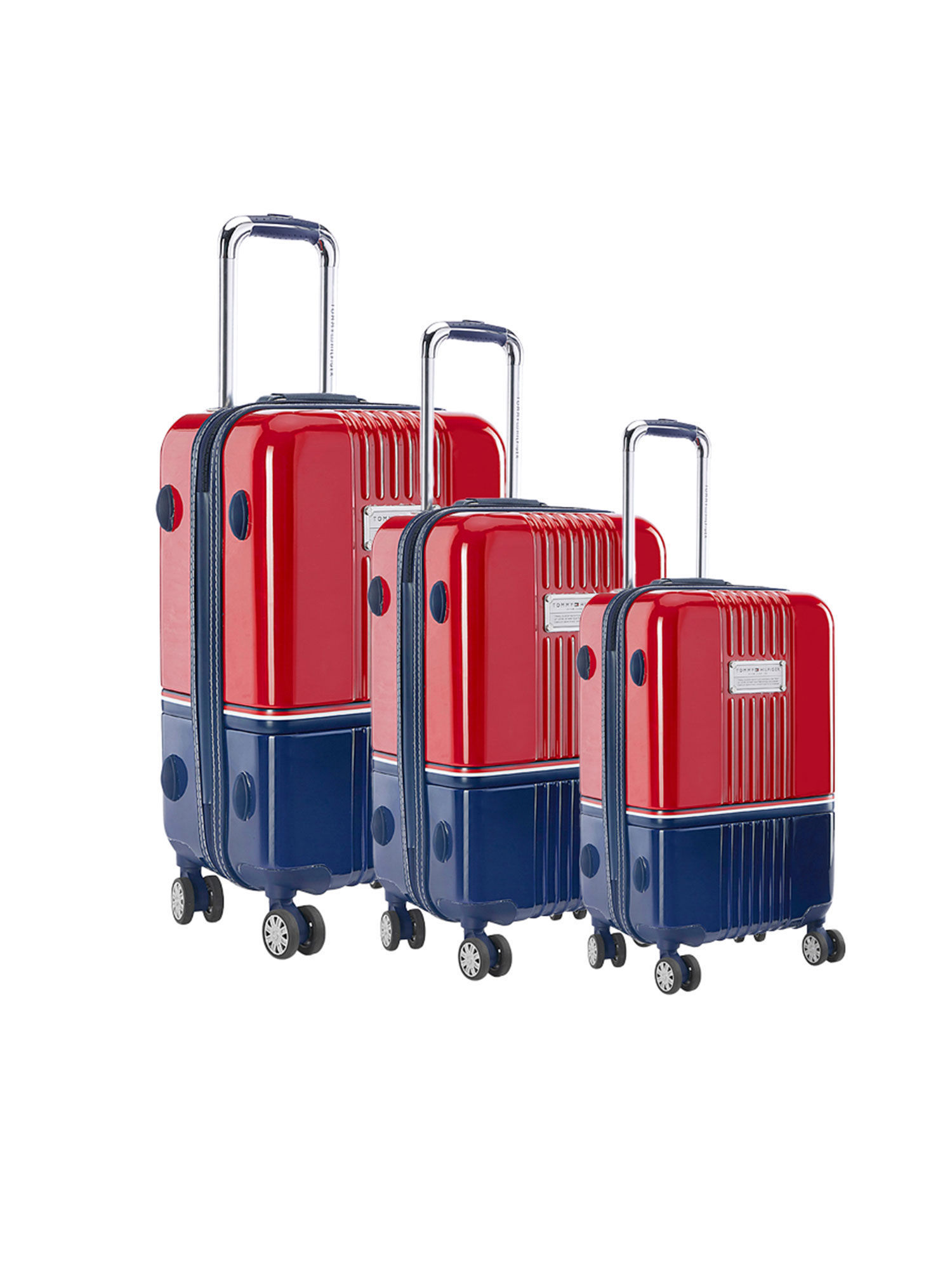 Buy Tommy Hilfiger Unisex Twins Pro Hard Luggage Trolley Bag - Red