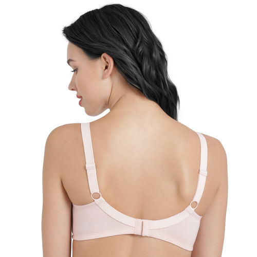 Buy Enamor A014 M-Frame Contouring Full Support Bra Supima Cotton  Non-Padded Wirefree - Pearl (36Z) Online