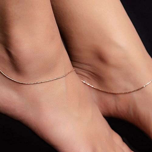 Zavya Simple Rose Gold 925 Sterling Silver Anklets