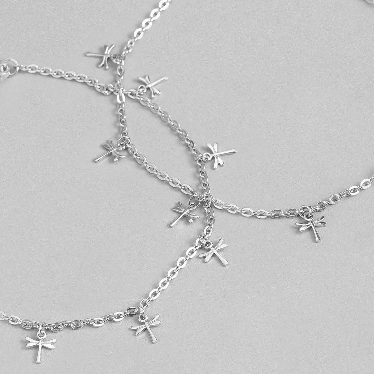 Dragonfly Anklet Sterling Silver 9  Kay