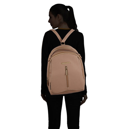 Buy Lapis O Lupo Beige Solid-Plain Backpacks (Free Size) Online