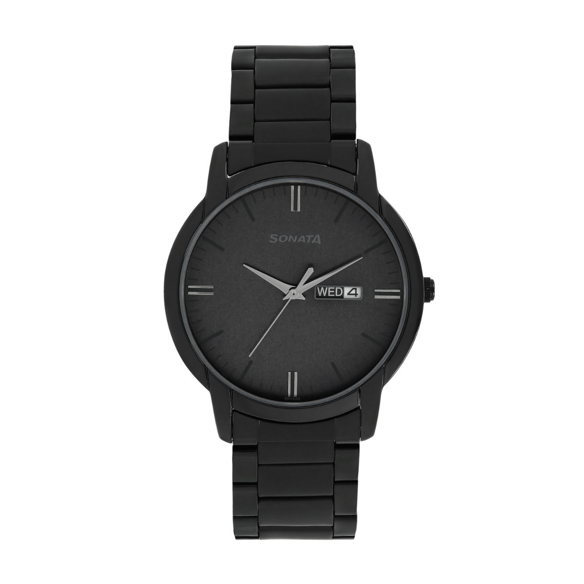 Buy Online Sonata Quartz Analog with Date Black Dial Watch for Men -  77105nm01 | Titan