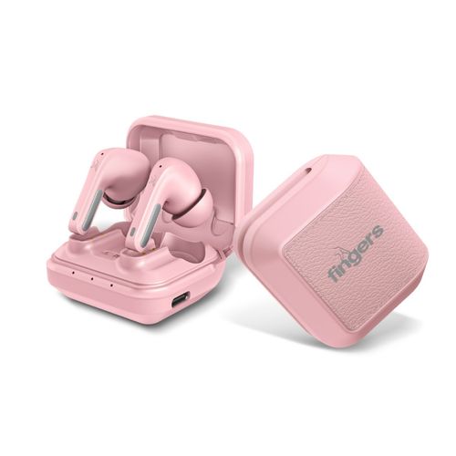 FINGERS Caribbean Truly Wireless in-ear Earbuds 28 hour playback, Built-in  Mic with SNC Blush Pink