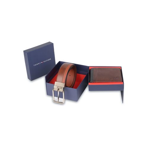 Buy Tommy Hilfiger Hartford Mens Leather Belt+Wallet Gift Set (Set