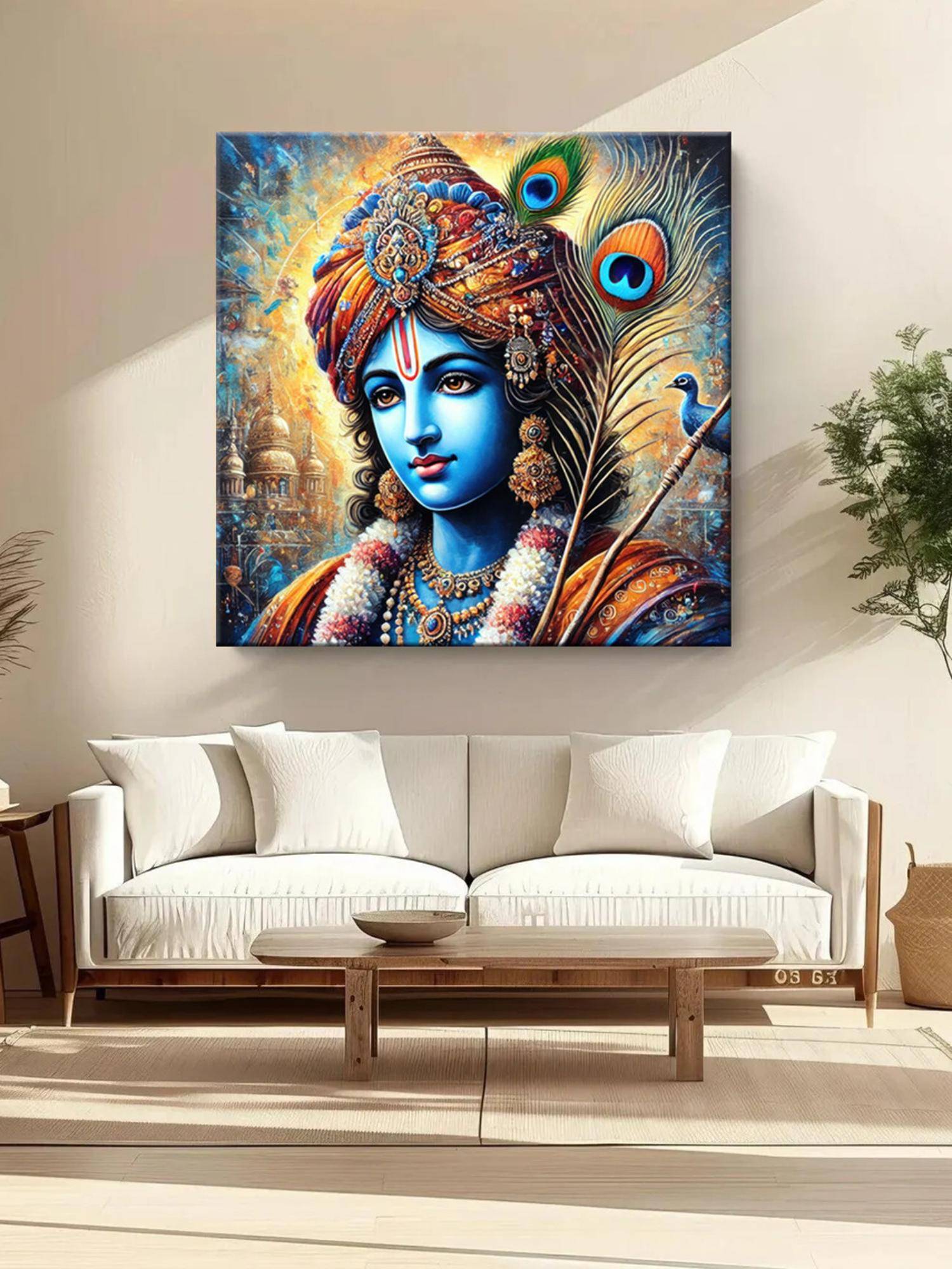 999Store Lord Krishna Canvas Painting