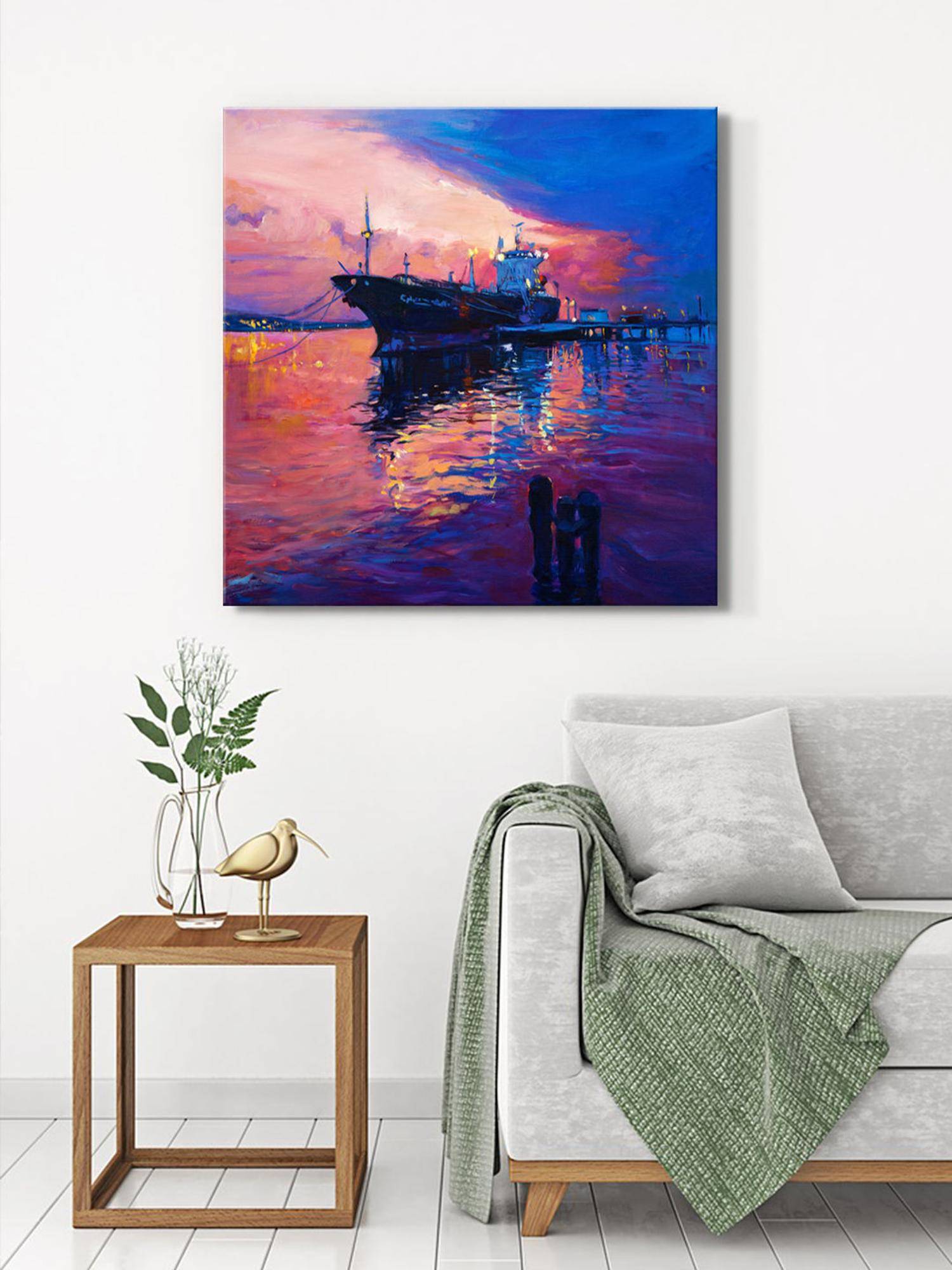 999Store Majestic Ship At Sunset Canvas-Wrapped Painting A Nautical Masterpiece
