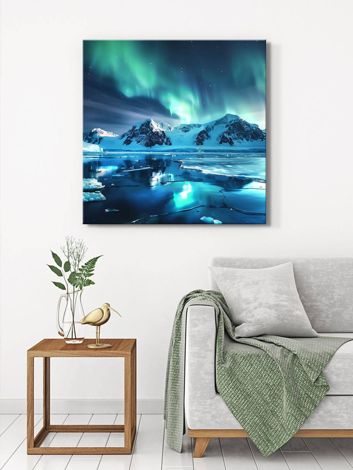 999Store Frozen Splendour Canvas-Wrapped Painting