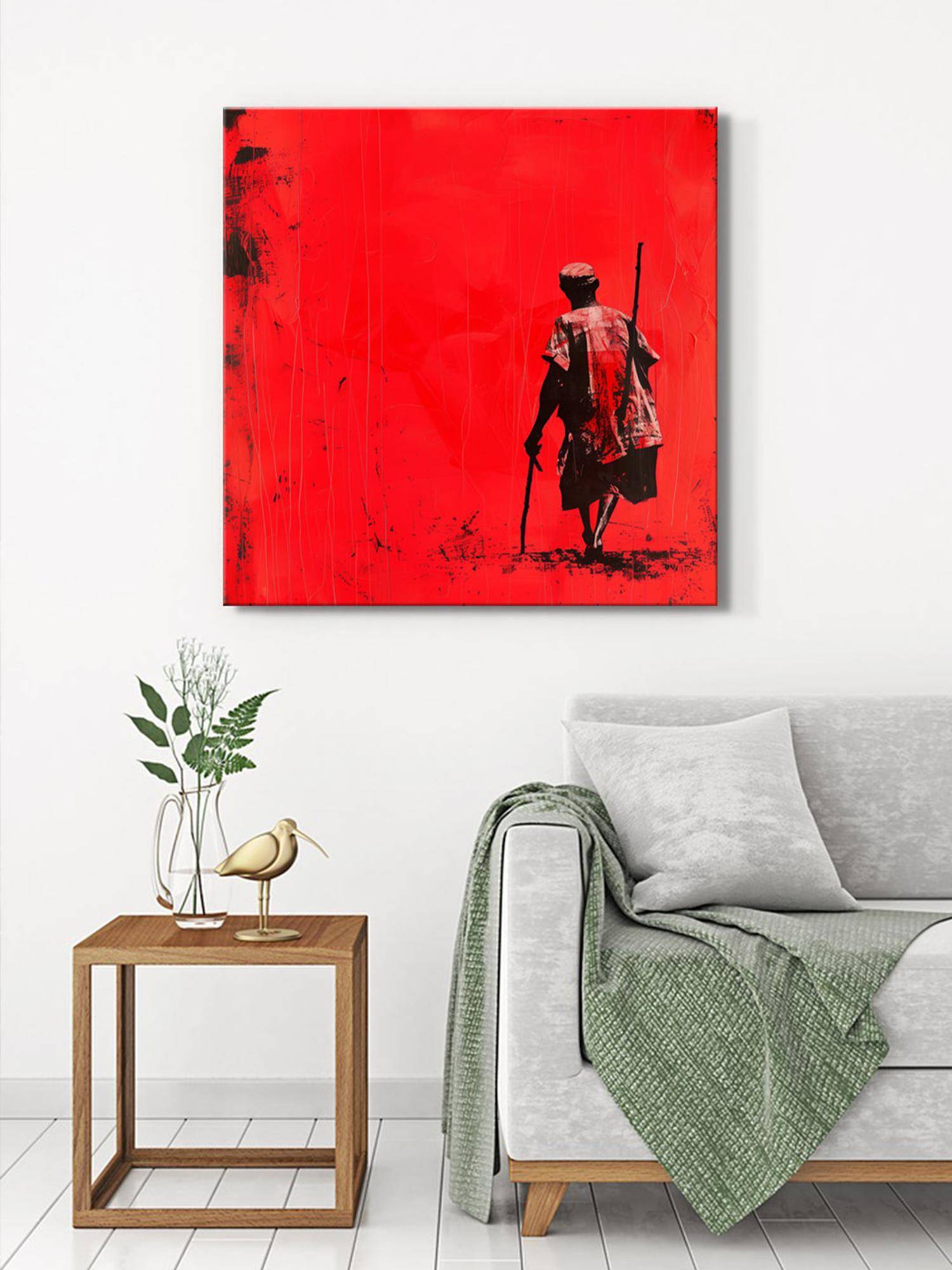 999Store Red Wanderer Canvas-Wrapped Painting