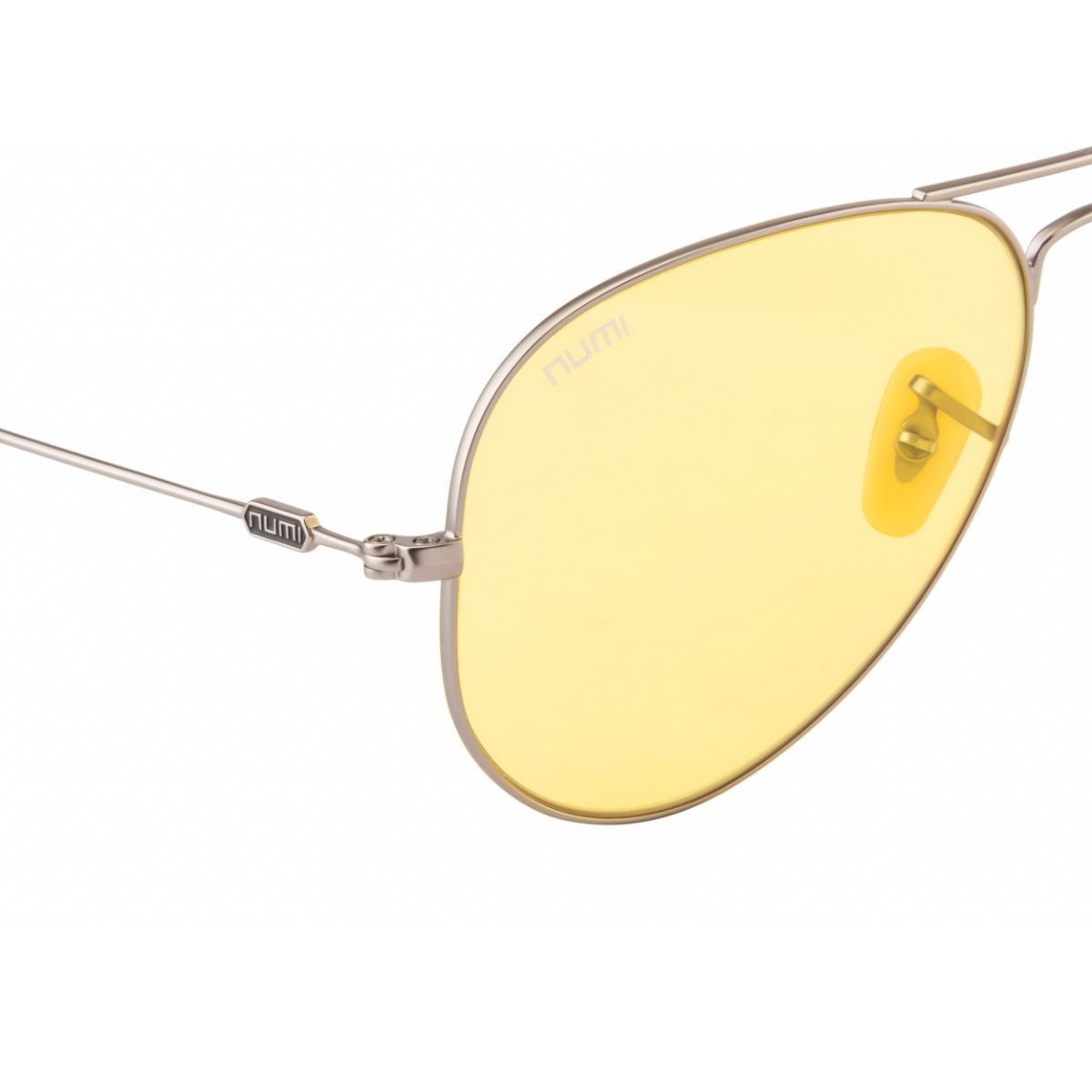 ASOS DESIGN aviator sunglasses in tort with yellow lens - ShopStyle