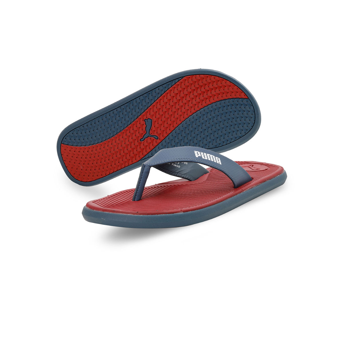 Puma red blue outlet flip flops