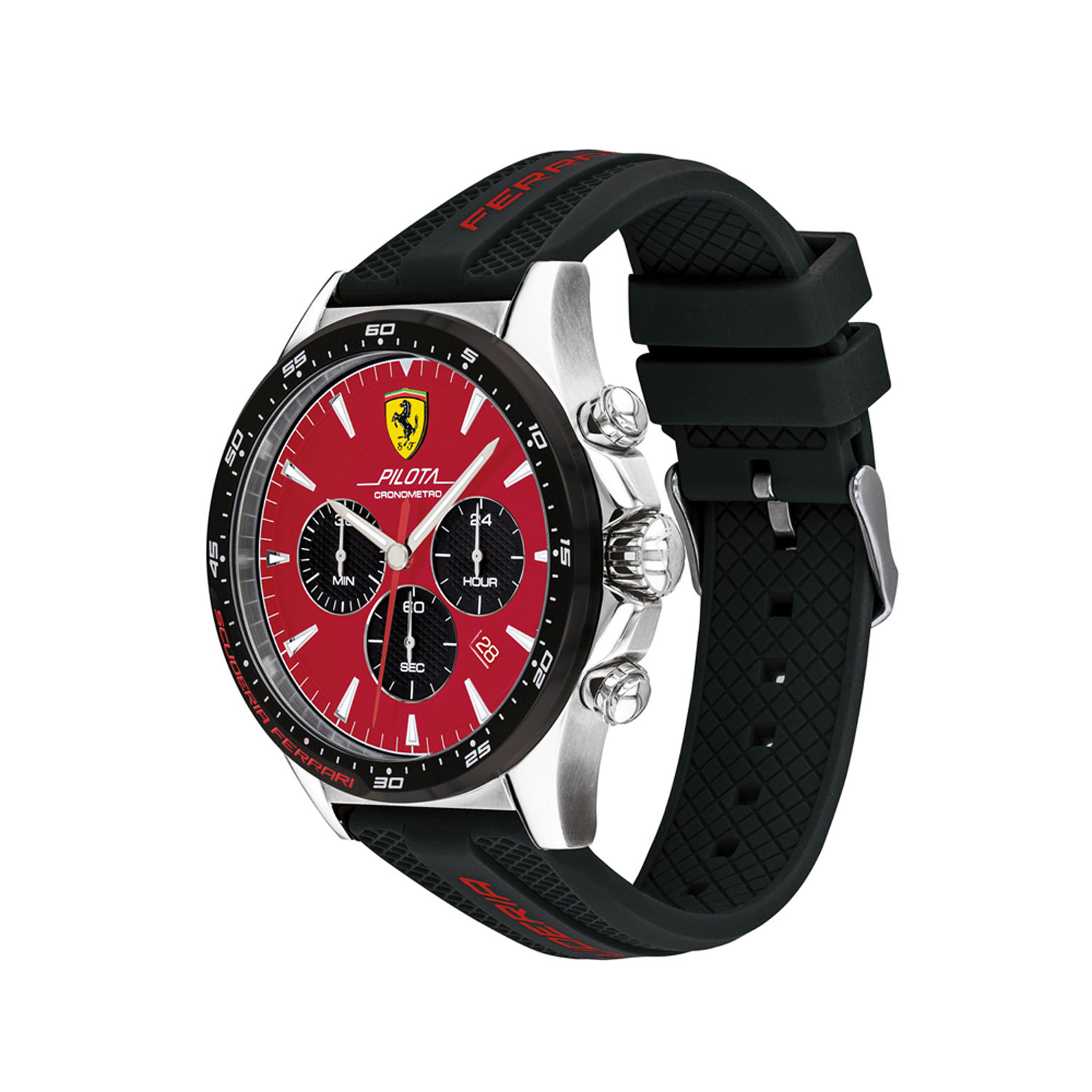 Scuderia Ferrari Pilota 0830595 Red Dial Analog Watch For Men: Buy ...