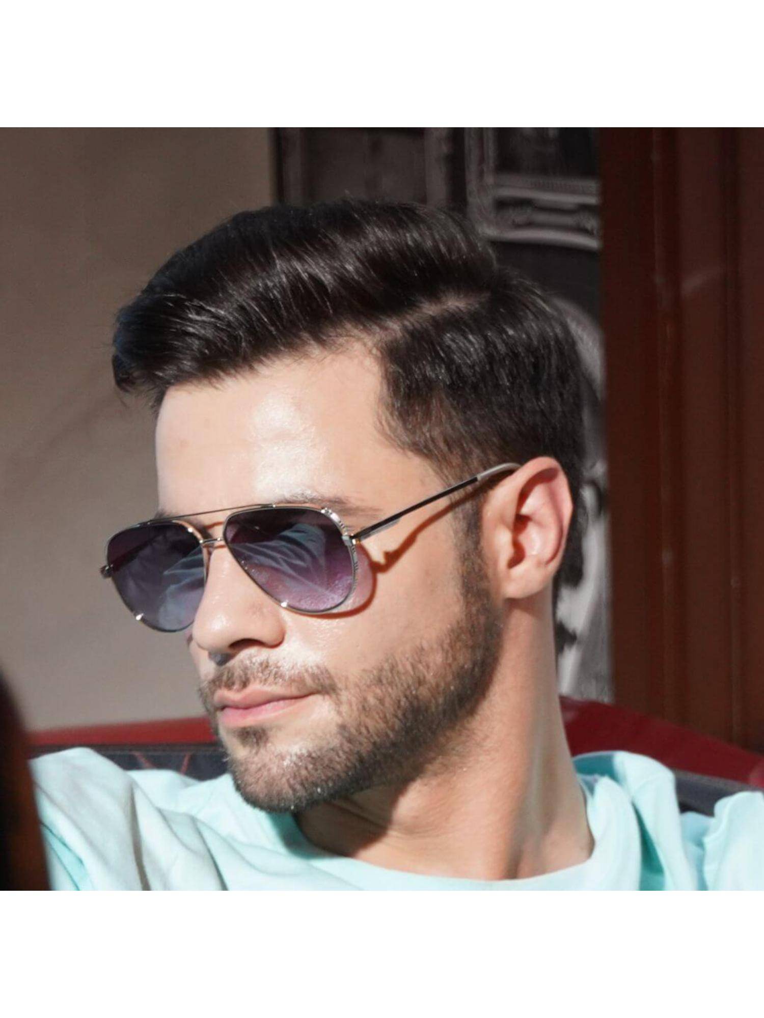 Vintage Blue Aviators Sunglasses (Saviour Col 237) (60)