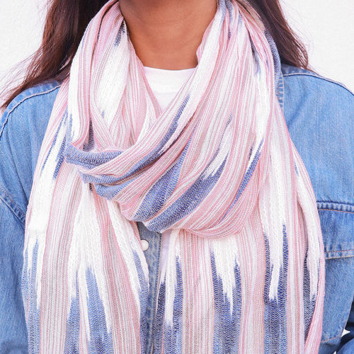 Buy Pipa Bella by Nykaa Fashion Blue Pink Cotton Summer Scarf Online