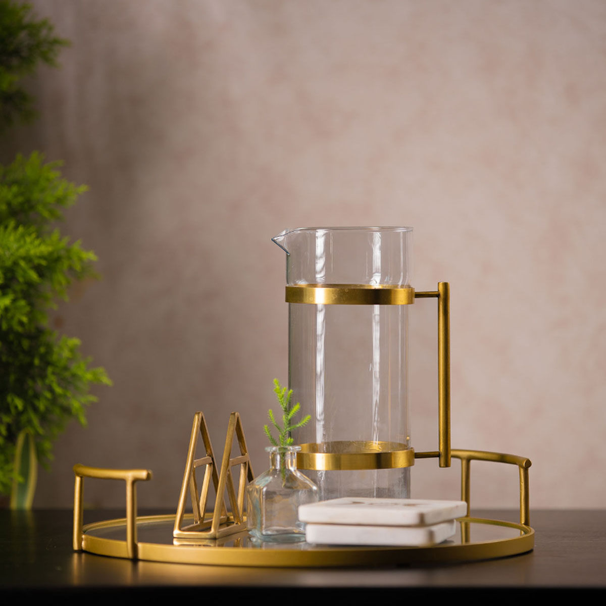 Buy SG Home Gold Bar Glass Tray Online