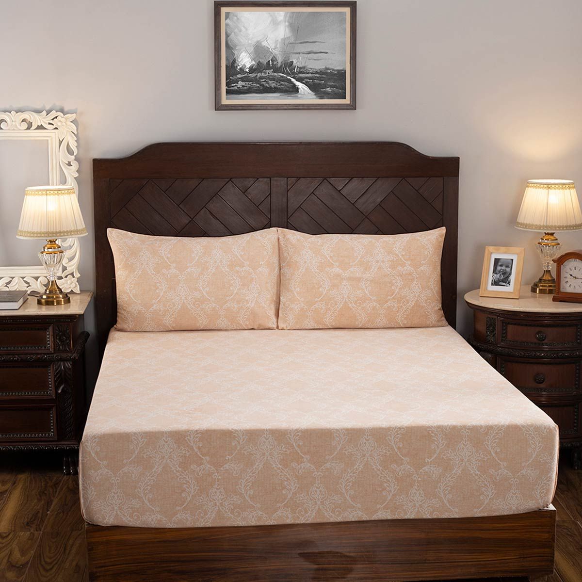 Maspar Nostalgic Attire Classic Cambric 400Tc Cotton Sheepskin King Bed