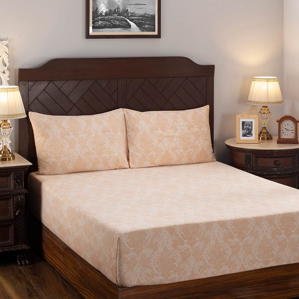 Maspar Nostalgic Attire Classic Cambric 400Tc Cotton Sheepskin King Bed